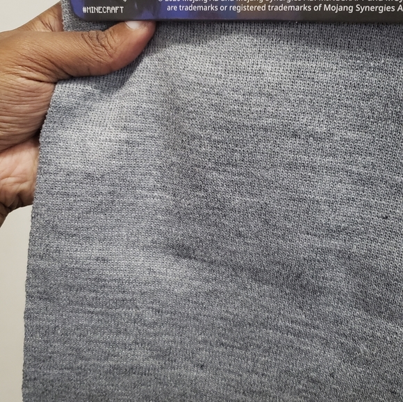 Minecraft Boys Winter Hat Gloves Scarf Set Black Gray Green Ages 4-12 New - Picture 4 of 5